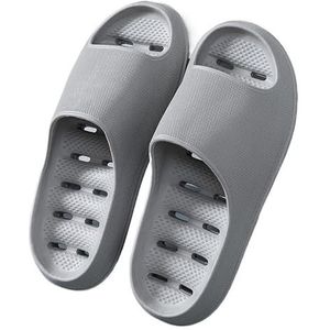 Non-slip Bathroom Slippers,Soft Slippers,Indoor And Outdoor Platform Pool Slippers Shower Slippers (Color : Gray, Size : 43-44)