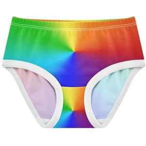 YOUJUNER Meisjesondergoed kleurrijke regenboog print peuter onderbroek katoenen broek kleine meisjes slips comfort kinderen onderbroek, Meerkleurig, 3 jaar