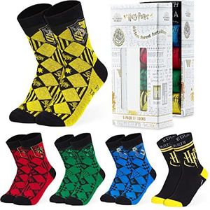 Harry Potter Cadeaus Sokken voor Jongens Meisjes Sokken 4-7 Tieners, Meerkleurig, 37-40 EU
