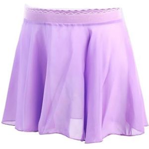 Vrouwen Chiffon Ballet Wrap korte rok， Ballet tailleband leotard chiffon rok ballet chiffon wikkelrok(Purple1,S for 90 to 135cm)