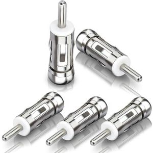 Eightwood Din Adapter AM/FM Antennetuner ISO Vrouwelijk naar Din Mannelijk 5st voor DAB Autoradio DAB Auto Antenne FM Radio