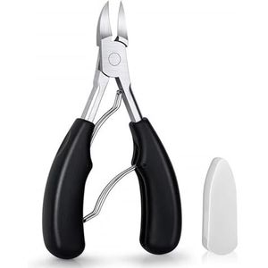 Nagelknipper voor ingegroeide teennagels, podologie, nagelriemcorrectie, nagelknipper, paronychie, pedicure, hand- en voetverzorging (zwart)