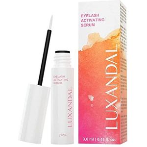 LUXANDAL Wimperserum voor snelle groei van wimpers, professioneel wimperserum en wenkbrauwserum voor meer dichtheid en een sensuele, donkere kleur van de wimpers en wenkbrauwen, met biotine, 3 ml