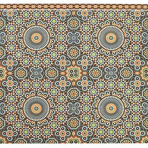 Marokkaanse tegels, wandtegels, 1 m², kleurrijk patroon 4, oosterse tegels als wanddecoratie in de badkamer of keukenachterwand, kleurrijk mozaïektegeldesign als decoratie voor de muur in de badkamer,
