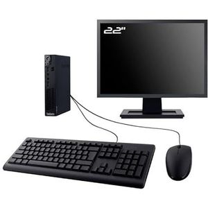 PC Lenovo M92p Tiny display 22 inch Intel I5-3470T RAM 16 GB SSD 960 GB W11 WiFi (gereviseerd)