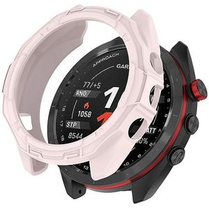 ZZjingli for Garmin Approach S70 47mm Armor Hollow horloge beschermhoes (oranje) (groen) (zwart) enz. (Size : Light Pink)