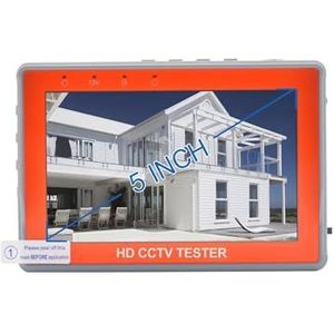 CCTV-tester, CCTV-monitortester, 8MP 4K CCTV Beveiligingscamera Tester 5 Inch TFT LCD Monitor For 4 IN 1 TVI AHD CVI Analoge Beveiliging Cam Tester Video Test PoE-netwerktools(CCTV Tester IV5)
