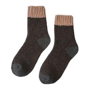 YIJIANUO Wollen Sokken Mannen Dikke Winter Kasjmier Vintage Harajuku Stijl Lange Warme Sok Comfortabele Mannelijke Man Gift, Koffie als, One size