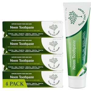 Neem Tandpasta - Fluoridevrije tandpasta voor volwassenen, kinderen en diabetisch vriendelijk - 100% veganistisch natuurlijke tandpasta fluoridevrij, glutenvrij, geen kunstmatige ingrediënten - met