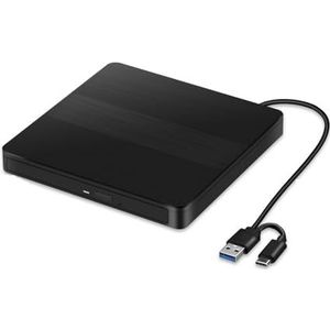 2-in-1 Type C USB 3.0 Slim Externe DVD VCD CD Optische Drive Brander Lezer Speler Draagbaar for PC Laptop Soepele werking