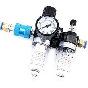 Luchtcompressor olie-waterafscheider, luchtpomp luchtfilter pneumatisch tweedelig AFR2000 Reduceerventiel, Accessoires voor luchtgereedschap, doe-het-zelf(No connector,AFR2000 no gauge)