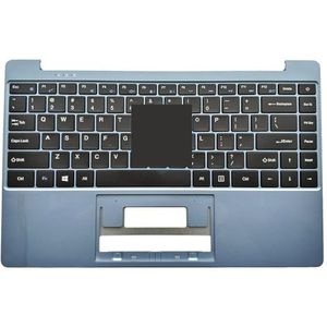 US Engels voor QWERTY-toetsenbord Palmrest Top Case voor IPASON MB3151080 F0043-080 notebook zonder achtergrondverlichting(Blue)