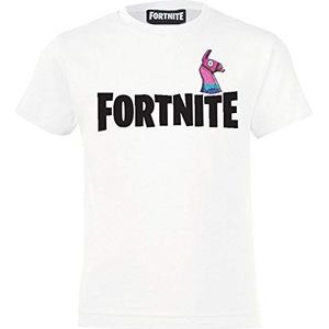 Fortnite T-shirt voor jongens en meisjes, jongeren van 13 tot 14 jaar, wit, 164 cm