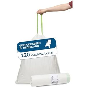 Simple Vuilniszakken 60L, Geschikt voor Brabantia Code M, Gemaakt in Nederland, 120 stuks, 6 rollen x 20 zakken