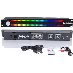 Decibelvibe TNZ SGVUM6 - Audio Grafische VU Meter - Zilver - Achterste RCA/3.5 Auxiliary Input en Output