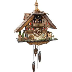Cuckoo-Palace Kwarts-beweging koekoeksklok chalet-stijl 42 cm