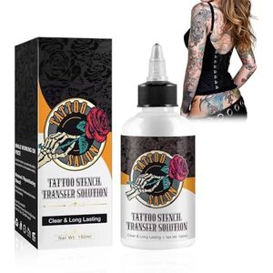 WAWJ® Tattoo transfer-crèmegel, tattoo-stencilgel voor transferpapier, tattoo-stencil-stuff huidoplossing voor transfer, papiermachine, transferpapier, tattoo-accessoires (150 ml)