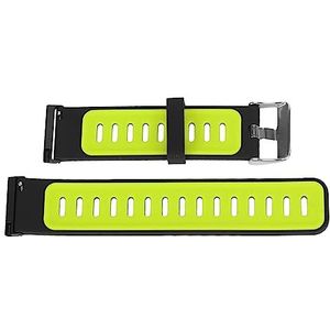 Siliconen Horlogeband, Prachtige Textuur Flexibel Verstelbaar Comfortabel Dragen Horlogeband Vervangende Sportstijl voor Zakelijke Bijeenkomsten (Zwart groen)