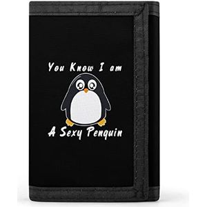 You Know I'm A Penguin Casual Heren Credit Card Houder Portefeuilles voor Vrouwen Slanke Duurzame Portemonnee met ID Venster