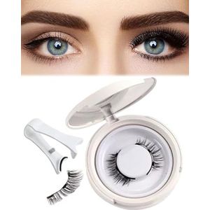 Giani Magnetische Wimpers, Herbruikbare Natuurlijke Look Magnetische Wimpers Met Applicator Gemakkelijk Te Dragen En Te Verwijderen Zonder Lijm Of Liner(Simple,2pcs)