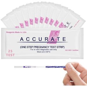25 x zwangerschapstests, zwangerschapstests, gevoeligheidstest, 10 mIU/ml, hCG-urinetest, vroegtijdige detectie van de ernst verkrijgbaar