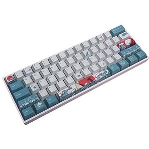 Keycaps, 61 toetsen PBT Keycaps Backlight Tweekleurig mechanisch toetsenbord Keycpas voor Ducky Keyboard / GH60 / RK61 / ALT61 / Annie/Keyboard Pokertoetsen (verkoop alleen keycaps)