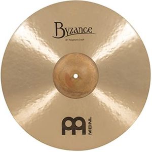 Meinl Cymbals Byzance 18"" Traditionele Polyfone crash met ruwe bel — Made in Turkije — Hand gehamerd B20 brons, 2 jaar garantie (B18POC)