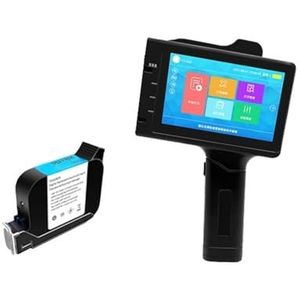 Mini Inkjet Printer 17,5 mm inch handheld inkjetprinter Batchcode Serienummer Barcode Qr Code Logo Handjetprinter instelbare afdrukhoogte(Printer with 1pc ink)