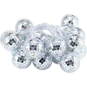 Ristyur LED Disco Facetballen - LED Lichtsnoer met Retro Disco Ball-lampen | Fantasieverlichting voor trappen, kerstboom, raam, hal, balkon, veranda