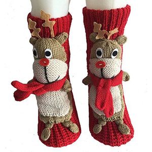 Ulalaza Antislip Huishoudelijke Vloer Sokken Gebreide Trui Casual Sokken Slippers Sokken voor Vrouwen, Ca100010, 2.5/6 UK Wide