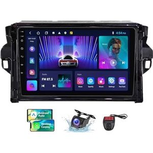 Android 13 GPS-Autoradio voor Toyota Fortuner 2 2015-2020 9 inch Touchscreen met Bluetooth/SWC/FM RDS DAB+ Radio/Carplay Android Auto/DSP Video Stereo Speler + DVR Achtercamera(NF-2)