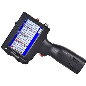 Handheld inkjetprinter, 25,4 mm handheld codeermachine Draagbare kleine inkjetprinter Kroonkurk Logo Label 25 taalkeuzes(Printer-black ink x3)