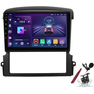 Android 15 Auto Stereo Radio voor K-IA Sorento (2002-2011) 9 inch 2K Aanraakscherm 2000 * 1200 Android Head Unit Multimedia Speler met Carplay GPS Navi BT 5G WiFi DSP SWC,K5 pro plus