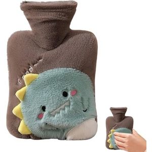 Warmwaterkruikhoes, 1000 ml warmwaterzak winter warmwaterkruik - verwarmingskussen met hoes, grote capaciteit bedwarmer voor bed, voeten en taille