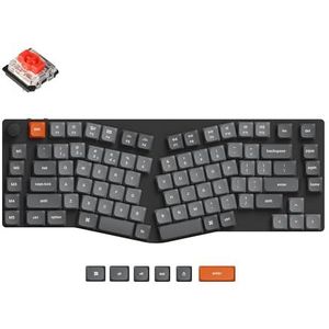Keychron K15 MAX Draadloos Mechanisch Toetsenbord, 2,4 GHz/Bluetooth/USB-C, RGB, QMK/VIA, Programmeerbare Macro's, Hot-swap, PBT Keycaps, Per Mac Windows, Super Red Switch