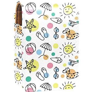 Make-up Lipstick Case voor Buiten Hond Schotel Poot Voet Print Zwart Draagbare Lippenstift Organizer met Spiegel Dames Mini Make-up Tas Neemt Tot 3 Lippenstift, Veelkleurig-9, 9.5x2x7 cm/3.7x0.8x2.7 in