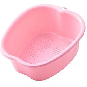 Voetbad groot plastic draagbaar voetbad SPA wastafel voor teennagels en enkels roze, 37,3 x 33 x 15 cm