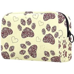 Plantaardige Patroon Make-up Tassen Draagbare Tote Cosmetica Tas Reizen Cosmetische Organizer Toilettas Make-up Cases voor Vrouwen, Multi kleuren 04, 18.5x7.5x13cm/7.3x3x5.1in,