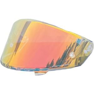 Motorhelm vizier lens, Helmvizier, NFR-helmschermen for KYT NX NXR Helmvizier Windscherm Zonnescherm Lens Capacete Moto-accessoires (zwart - alleen overdag)(Revo Clear Red-day and Night)