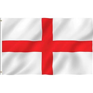 Grote 8 x 5FT (240x150cm) Engeland Vlag St George's Cross Rood Wit Engels Nationale Vlag Polyester Stof Messing Oogjes voor Voetbal World Cup Rugby Supporter