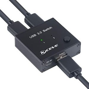 USB 3.0 Switch voor 2 computers 2-in-1 Out schakelaar voor USB-apparaat, scanner, printer, toetsenbord, muis, USB-sticks, harde schijven