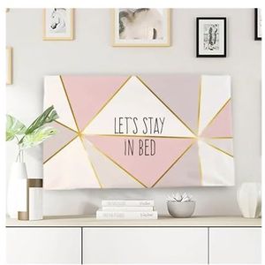 WLTYSM Tv-hoes, tv-hoes, bescherming, stofkap, huishouden, hangende tv, stof, polyester, afdekdoek, 47-178 cm, universele decoratie, tv-displaybeschermers (C,60 inch)