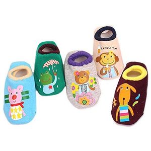 Fygood sokken, kort, antislip, voor baby's, kinderen, uniseks, dieren, cartoon, 0-4 jaar M 1-3ans animaux cartoon