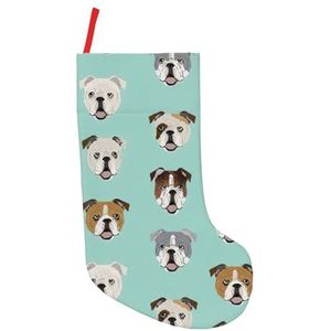 Grappige Engelse Bulldog Print Kerst Kousen,Vakantie Party Decoraties