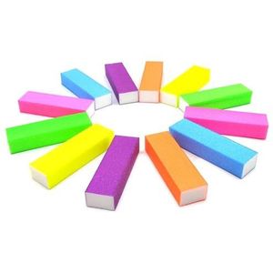 nagelbufferde zandkorrels Sponge Nail Buffer Block 50/100 Pcs Multicolor For Manicure Pedicure(100 Pcs Neon Orange)