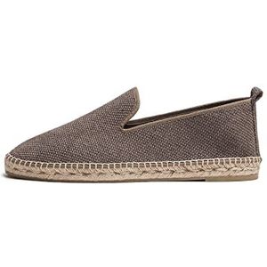 Fred Martin Collection, Heren Vegan Espadrilles van Organisch Katoen met Jute Zool en Stoffen Interieur, maat 43, Brown Eco Fabric Bruin