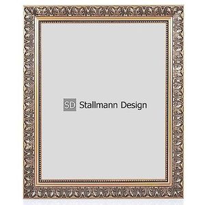 Stallmann Design Fotolijst barok frame SWAN | 18x24 cm | goud | echt houten fotolijst antiek | 80 andere maten beschikbaar | fotolijst van hout in vintage stijl