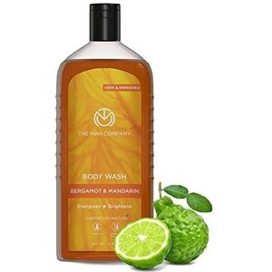 The Man Company Perfumed Body Wash Bergamot & Mandarin Body Wash, Shower Gel for Glowing & Bright Skin, Richness of Turmeric, Orange Peel Extract, Long-Lasting Fragrance, Toxin-Free, 200Ml