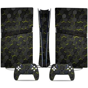Anti Kras Voor PS5 Pro Skin Disc Edition & Voor PS5 Pro Skin Digital Edition Console Controller Vinyl Cover Skins Wraps Krasbestendig Compatibel 00418 Geen Schuimvorming(Digital Edition)