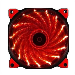 120 mm Pc Computer ultra stil LED Koelventilator radiator, 1 2 cm 120x120x2 5 mm 12V computerventilator, 1 2VDC 3P IDE 4D (2wire) (Blade Color : 2pcs red)